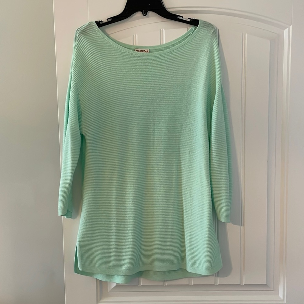 Merona Lightweight Sweater, M, Mint Green
